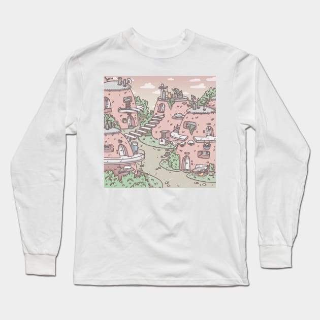 Cat City Long Sleeve T-Shirt by odsanyu